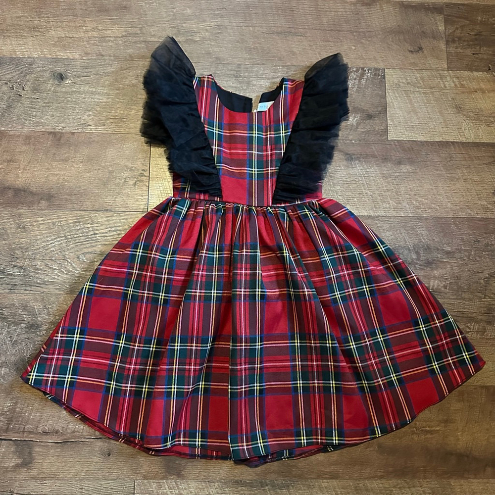 Girls Trish Scully Child Dress Size 6 Red Plaid